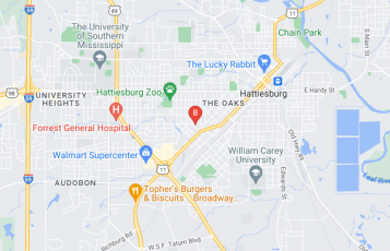 Hydra Clean Carpet Cleaning location map: 600 W Scooba St, Hattiesburg, MS