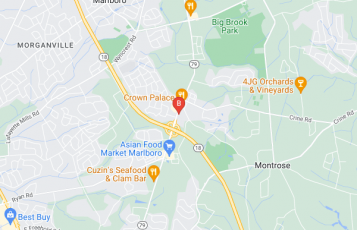 Ample Moving NJ location map: 9 S Main St, Marlboro, NJ