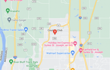 GeoPro SEO location map: 2609 Roma Lane, Country Club, MO