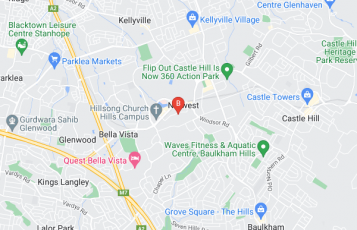 FivePearls location map: Suite 105, 22 Brookhollow Avenue, Norwest, NSW