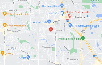 Towing In Lewisville Tx location map: 1067 brown wood dr, Lewisville, TX