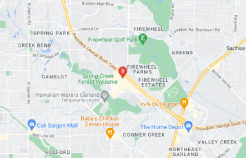 Garland Towing Service location map: 5433 North Garland Ave, Garland, TX