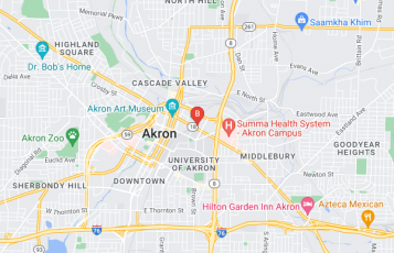 Brother's Auto Collision & Frame Repair location map: 265 E Market St, Akron, OH