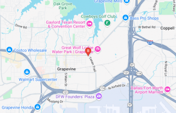 Grapevine Concrete location map: 1000 Texan Trail, Grapevine, TX