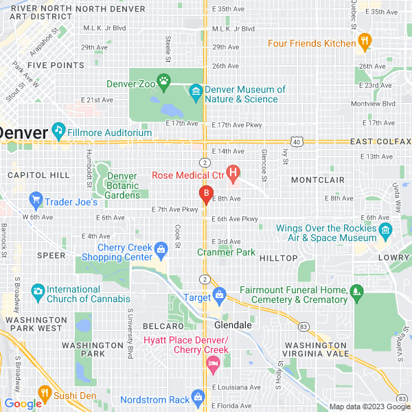 Subsilio Consulting, LLC location map: 700 N. Colorado Blvd, Denver, CO