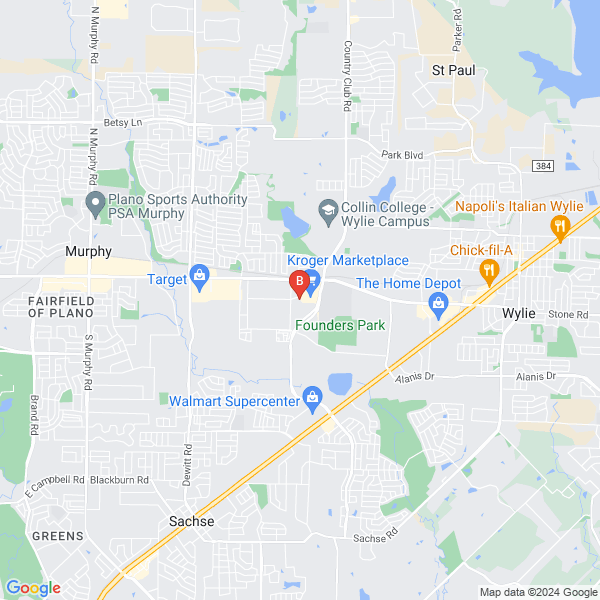 Wylie Towing location map: 203 Security Ct, Wylie, TX