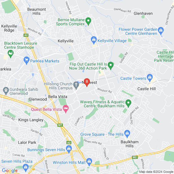 FivePearls location map: Suite 105, 22 Brookhollow Avenue, Norwest, NSW