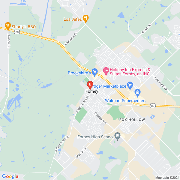 Mary Alessio Realtor Serving Forney, Texas location map: 127 W Main St, Forney, TX