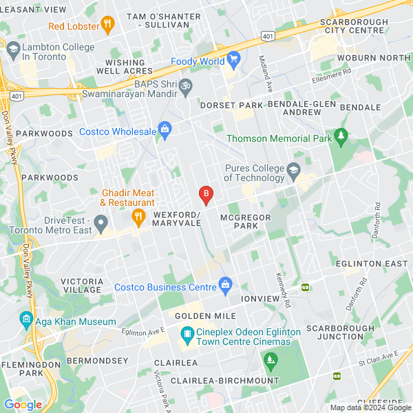 Richard Killen & Associates Ltd location map: 2130 Lawrence Ave E #402, Scarborough, Ontario
