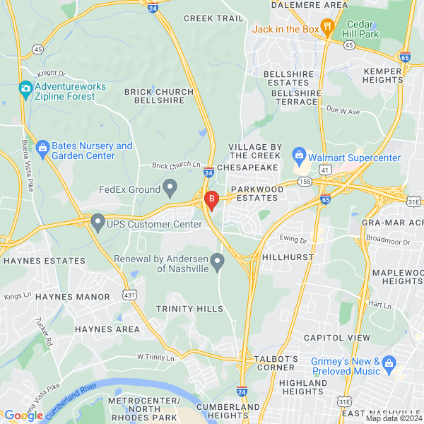 Paid Daily With Thelma location map: 3258 Brick Church Pk., Nashville, Tn