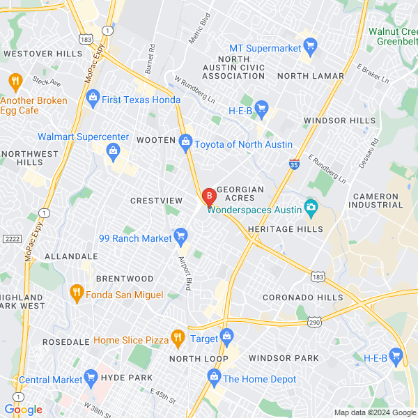 Sunsational Solutions location map: 7801 N. Lamar Blvd. Ste C-63, Austin, Texas
