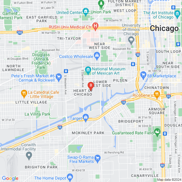 A1 Chicago Limousine and SUV location map: 1, Chicago, IL