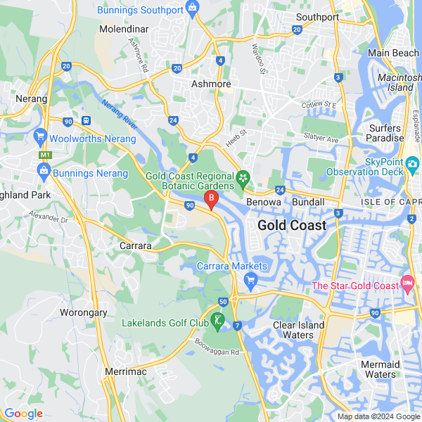 Frazer Goodman Entertainment location map: 672 Nerang Broadbeach Road, Gold Coast, Queensland