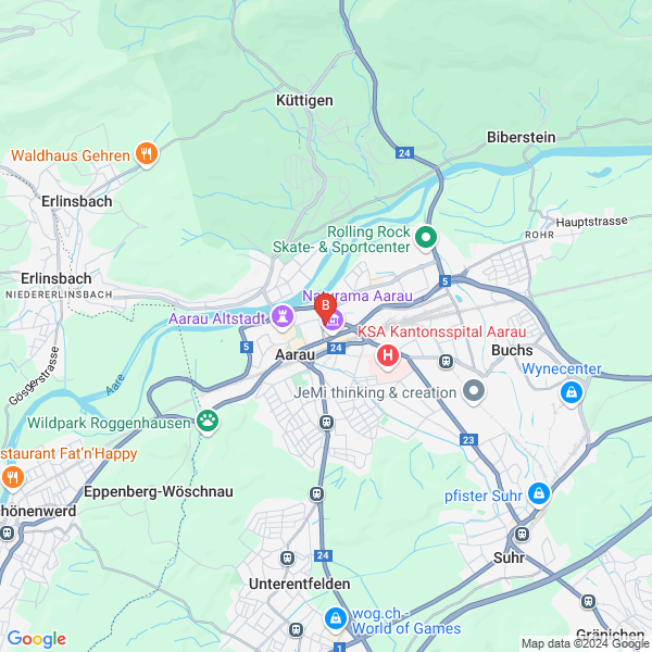 Fahrschule Aarau SULI | Auto Fahrstunden & VKU location map: Feerstrasse, Aarau, Aargau