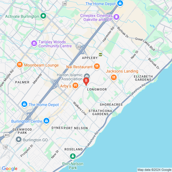 Lougheed Heating and Cooling Ltd location map: 4299 Longmoor Dr, Burlington, Ontario